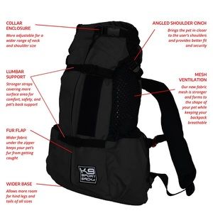 K9 Sport Sak Black Large NWT Never Used Perfect for day trips to town or hikes